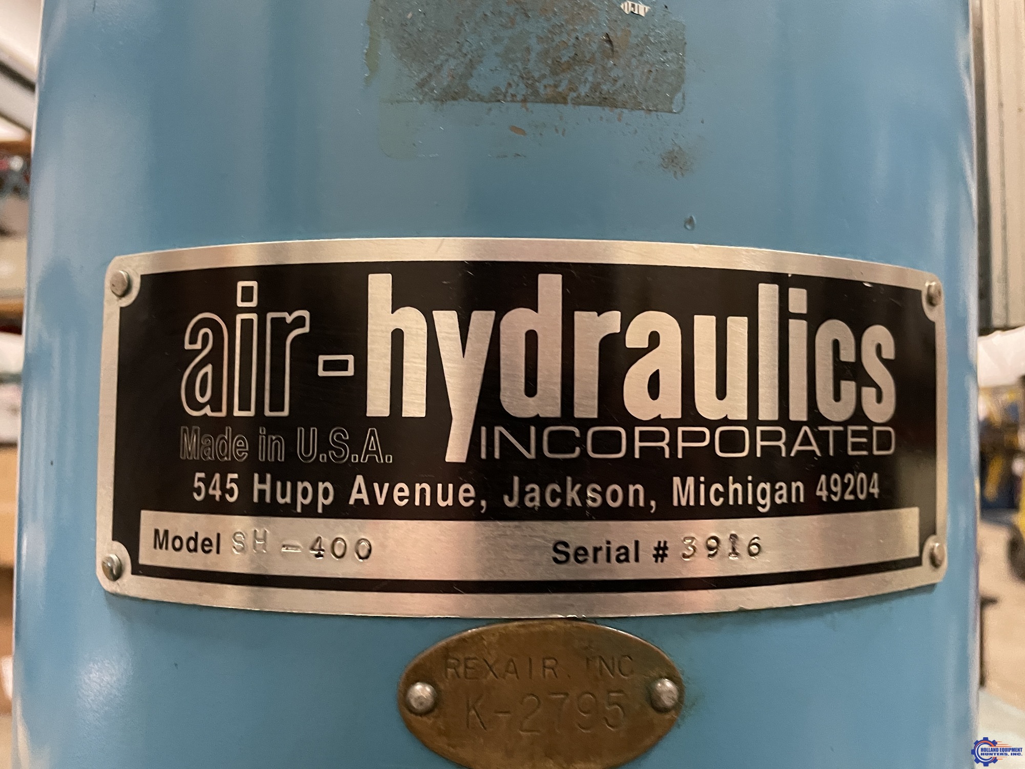 AIR HYDRAULICS SH-400 Press, Presses, Hydraulic | Holland Equipment Hunters, Inc.