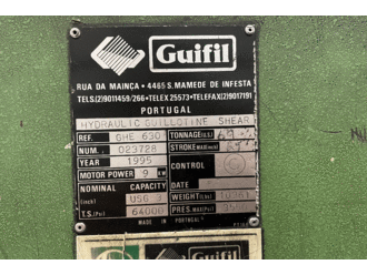 1995 GUILFIL GHE-630 Fabricating Machinery, Power Squaring Shears, (Gauge) | Holland Equipment Hunters, Inc. (2)