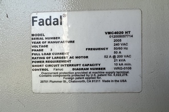 2005 Fadal VMC 4020 HT Machining Centers, CNC, Vertical, Mill | Holland Equipment Hunters, Inc. (4)